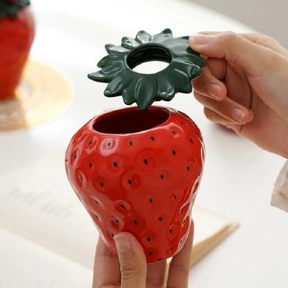 Strawberry Vase, Ceramic Fruit Shaped Vase, Home Decoration, New Year Decoration Vase
